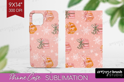 Pink Christmas Phone Case PNG - Coquette Xmas Case PNG Product Image 1