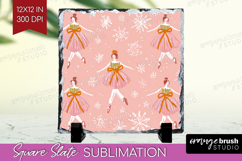 Pink Christmas Slate PNG - Coquette Xmas Square Slate Product Image 1