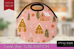Pink Christmas Lunch Bag - Coquette Xmas Lunch Bug PNG Product Image 1