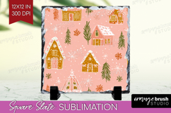 Pink Christmas Slate PNG - Coquette Xmas Square Slate Product Image 1