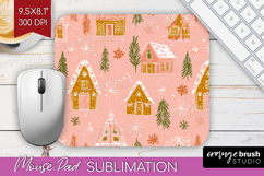 Pink Christmas Mouse Pad Sublimation - Coquette Xmas PNG Product Image 1