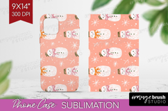 Pink Christmas Phone Case PNG - Coquette Xmas Case PNG Product Image 1