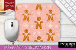 Pink Christmas Mouse Pad Sublimation - Coquette Xmas PNG Product Image 1