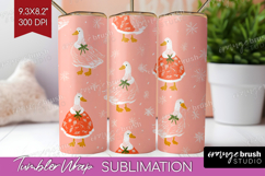 Pink Christmas Tumbler Wrap - Coquette Xmas Tumbler PNG Product Image 1
