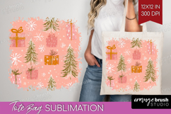 Pink Christmas Tote Bag - Coquette Xmas Tote Bag PNG Product Image 1