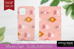 Pink Christmas Phone Case PNG - Coquette Xmas Case PNG Product Image 1