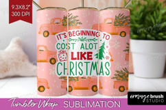 Funny Christmas Quote Tumbler Wrap - Pink Xmas Tumbler PNG Product Image 1