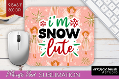 Funny Christmas Quote Mouse Pad Sublimation - Pink Xmas PNG Product Image 1