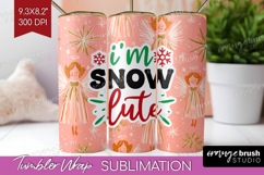 Funny Christmas Quote Tumbler Wrap - Pink Xmas Tumbler PNG Product Image 1