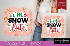Funny Christmas Quote Tote Bag - Pink Xmas Tote Bag PNG Product Image 1