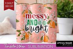 Funny Christmas Quote Tumbler Wrap - Pink Xmas Tumbler PNG Product Image 1