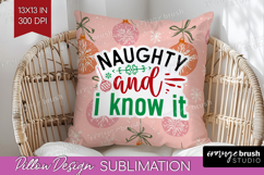 Funny Christmas Quote Pillow Sublimation - Pink Xmas Pillow Product Image 1