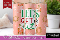 Funny Christmas Quote Tumbler Wrap - Pink Xmas Tumbler PNG Product Image 1