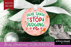 Funny Christmas Quote Ornament PNG - Pink Xmas PNG Product Image 1