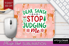 Funny Christmas Quote Mouse Pad Sublimation - Pink Xmas PNG Product Image 1