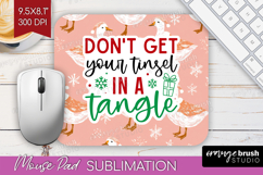 Funny Christmas Quote Mouse Pad Sublimation - Pink Xmas PNG Product Image 1