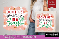 Funny Christmas Quote Tote Bag - Pink Xmas Tote Bag PNG Product Image 1