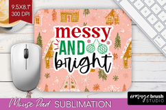 Funny Christmas Quote Mouse Pad Sublimation - Pink Xmas PNG Product Image 1