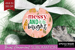 Funny Christmas Quote Ornament PNG - Pink Xmas PNG Product Image 1