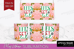 Funny Christmas Quote Mug Wrap - Pink Xmas Mug PNG Product Image 1