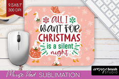 Funny Christmas Quote Mouse Pad Sublimation - Pink Xmas PNG Product Image 1