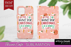Funny Christmas Quote Phone Case PNG - Pink Xmas Case PNG Product Image 1