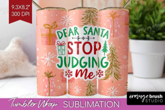 Funny Christmas Quote Tumbler Wrap - Pink Xmas Tumbler PNG Product Image 1