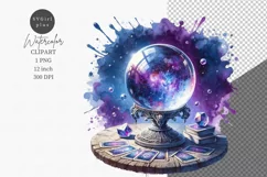 Halloween clipart, Crystal ball clipart, Gothic clipart Product Image 1