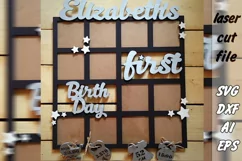 Photo Frame|Child Metrica|New Born|Baby||Birthday| Laser Cut Product Image 1