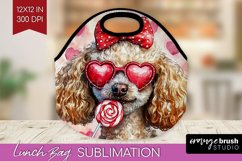 Poodle Valentine Lunch Bag Valentines Day Lunch Bug PNG Product Image 1