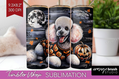 Poodle Dog Tumbler Wrap Halloween Tumbler PNG Sublimation Product Image 1