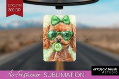 Poodle St. Patricks Day Dog Air Freshener PNG Dog PNG Product Image 1
