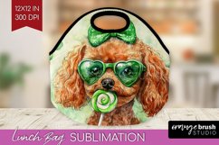 Poodle St. Patricks Day Dog Lunch Bag Dog Lunch Bug PNG Product Image 1