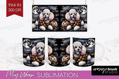 Poodle Dog Mug Wrap Halloween Mug PNG Sublimation Product Image 1