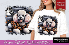 Poodle Dog Square Tshirt Background Halloween PNG Product Image 1