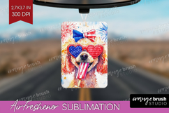 Poodle Dog Air Freshener PNG 4th Of July PNG Sublimation Product Image 1