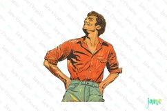 Pop-Art Man Sublimation Clipart Product Image 1