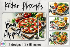 Kitchen Placemat Sublimation, Food Art, Food Illustration Product Image 1