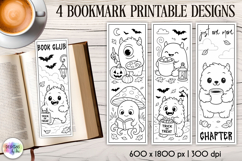 Halloween Bookmarks, Colouring Bookmark, Cute Monsters Product Image 1