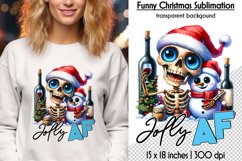 Funny Christmas Sublimation Bundle, Skeleton Santa PNG Product Image 8