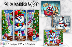 Funny Christmas Tumbler Wrap, Sarcastic Christmas Tumbler Product Image 1