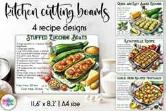 Recipe Kitchen Cutting Board Sublimation, Popular World Dish Product Image 1