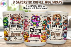 Sarcastic Coffee Mug Wraps, Funny Animal Mug Designs Product Image 1