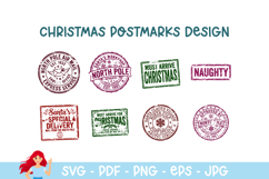 Christmas postmark, mail delivery stamps Product Image 1