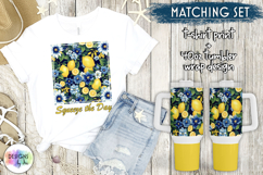 Lemons and Blue Flowers Designs, Mediterranean Lemons PNG Product Image 3