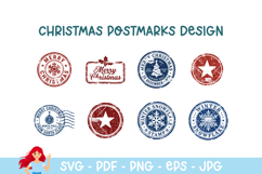 120 SUPER Christmas postmark bundle, mail delivery stamps Product Image 3