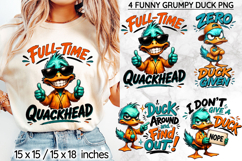 Funny Grumpy Duck Sublimation, Sarcastic Quotes Print Product Image 1