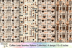 Coffee Lover Seamless Pattern, Coffeehouse Typography Product Image 1