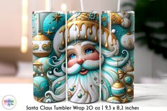 Santa Claus Tumbler Wrap, Christmas Tumbler Sublimation Product Image 1