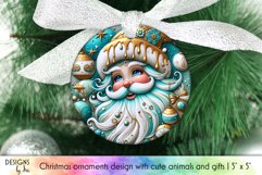 Santa Claus Ornament Bundle, Christmas Ornament Sublimation Product Image 6